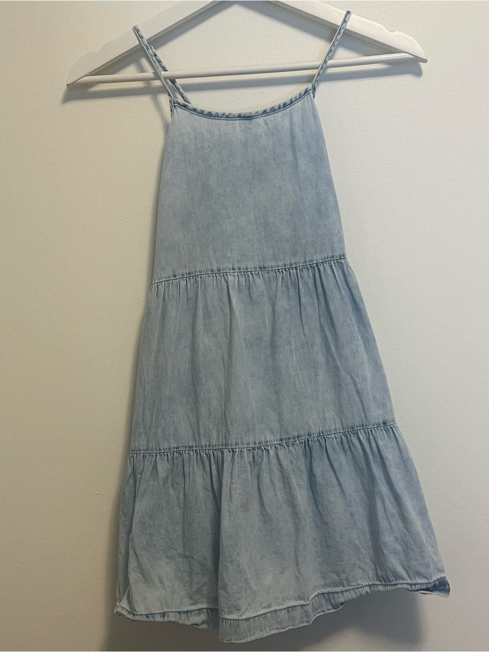 GAP Light Blue Tiered Spaghetti-Strap Dress for Girls